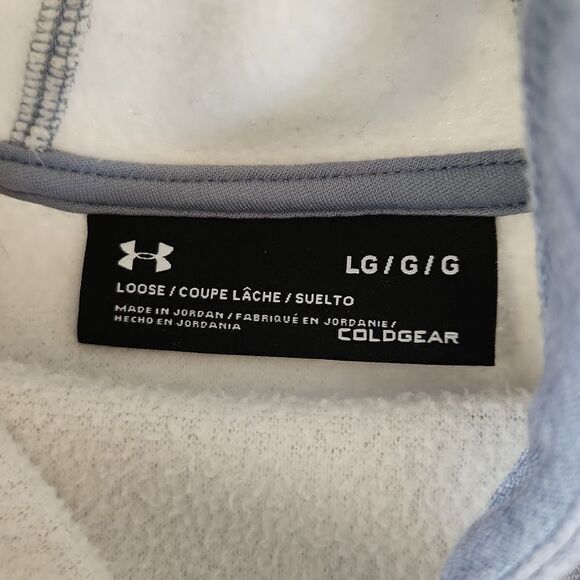 UnderArmour gray Coldgear hooded sweatshirt women's large - Picture 2 of 6